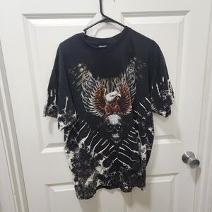 Y2k Black and White Eagle Graphic Tee